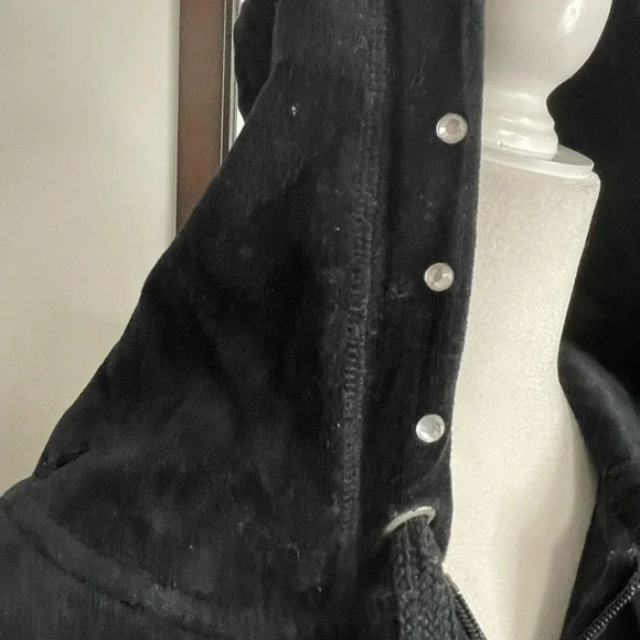 Walt Disney World Black Mickey Mouse Full Zip Velour Zip Up Jacket size … - Picture 4 of 6